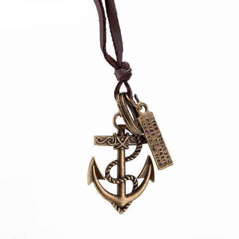 Vintage Anchor Long Charm Necklaces